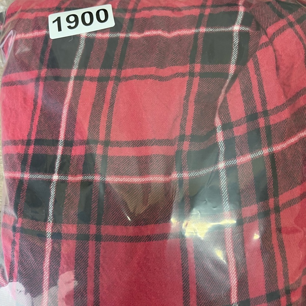 Free People Not Your Boyfriends Tunic Plaid Top Red‎ Oversized Balloon Sleeve Xs - Picture 8 of 8